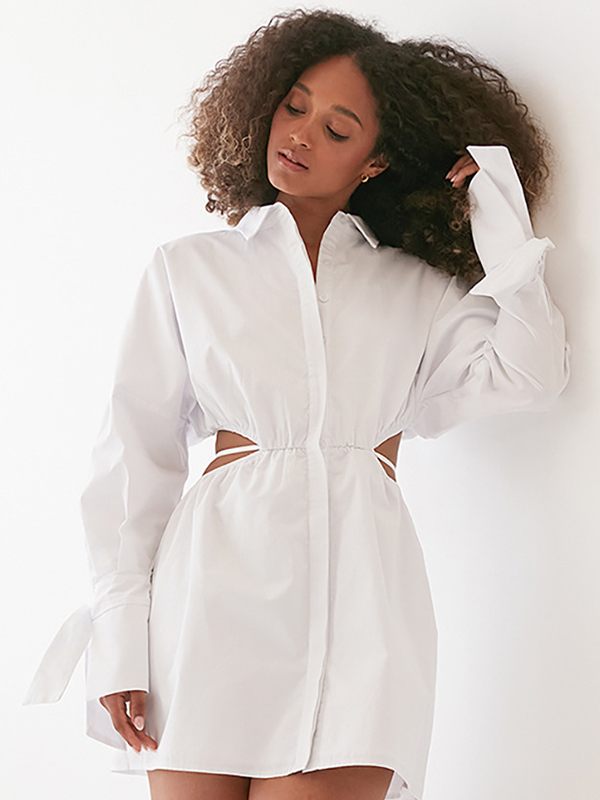 Cutout Shirt Dress -- sold out