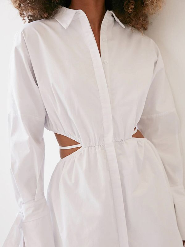 Cutout Shirt Dress -- sold out