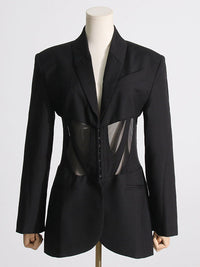 Sheer Combo Blazer