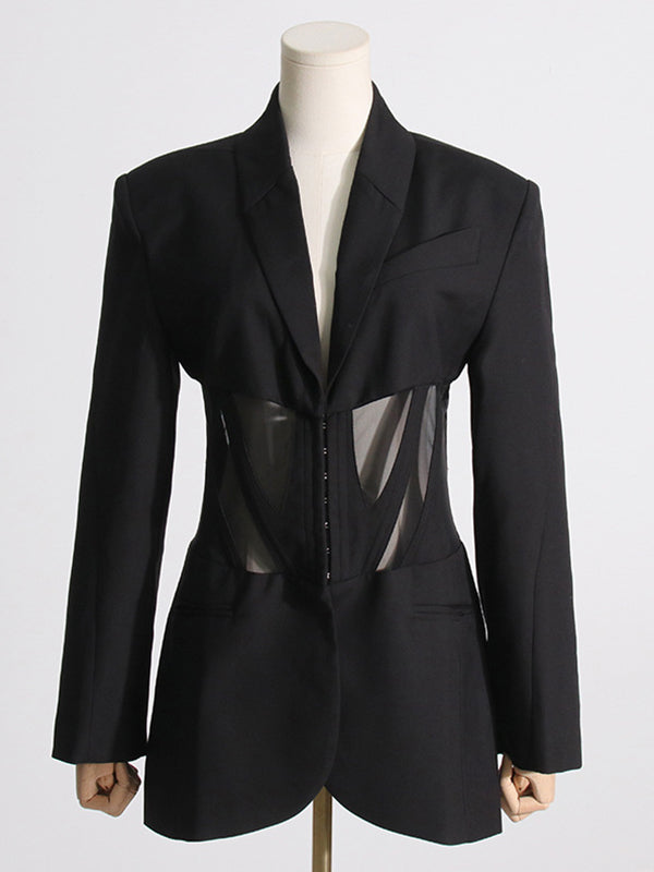 Sheer Combo Blazer