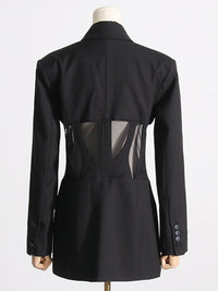 Sheer Combo Blazer