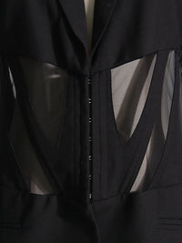 Sheer Combo Blazer