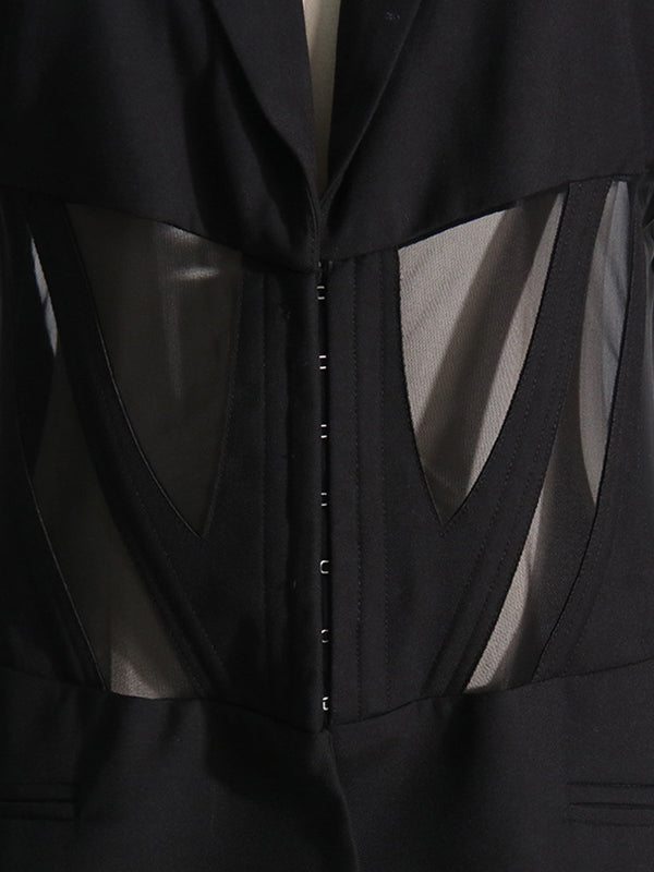Sheer Combo Blazer