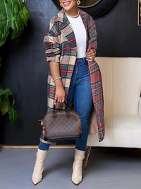 Plaid Combo Overcoat