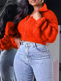 Zip-Front Sweater Jacket
