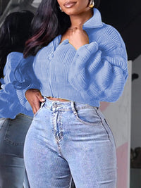 Zip-Front Sweater Jacket