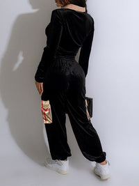 Plaid Combo Velvet 2PC Set