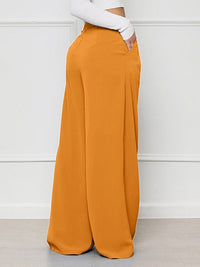 Solid Wide-Leg Pants