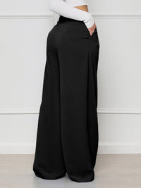 Solid Wide-Leg Pants