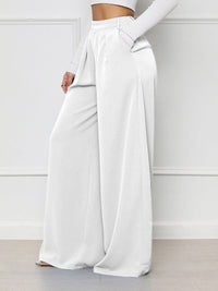 Solid Wide-Leg Pants