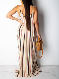 Stripe V-Neck Cami Dress