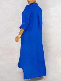 Tabbed Sleeve Shirt Dress