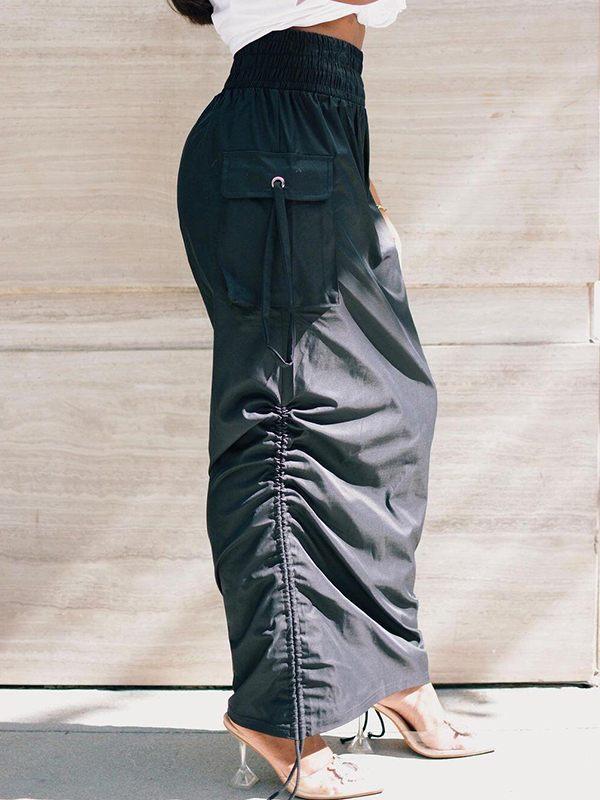 High-Waist Cargo Skirt