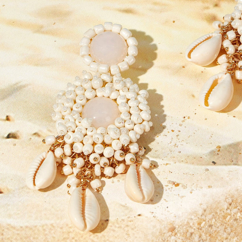 Beads Shell Drop Earrings