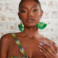 Macrame Green Earrings