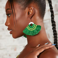 Macrame Green Earrings